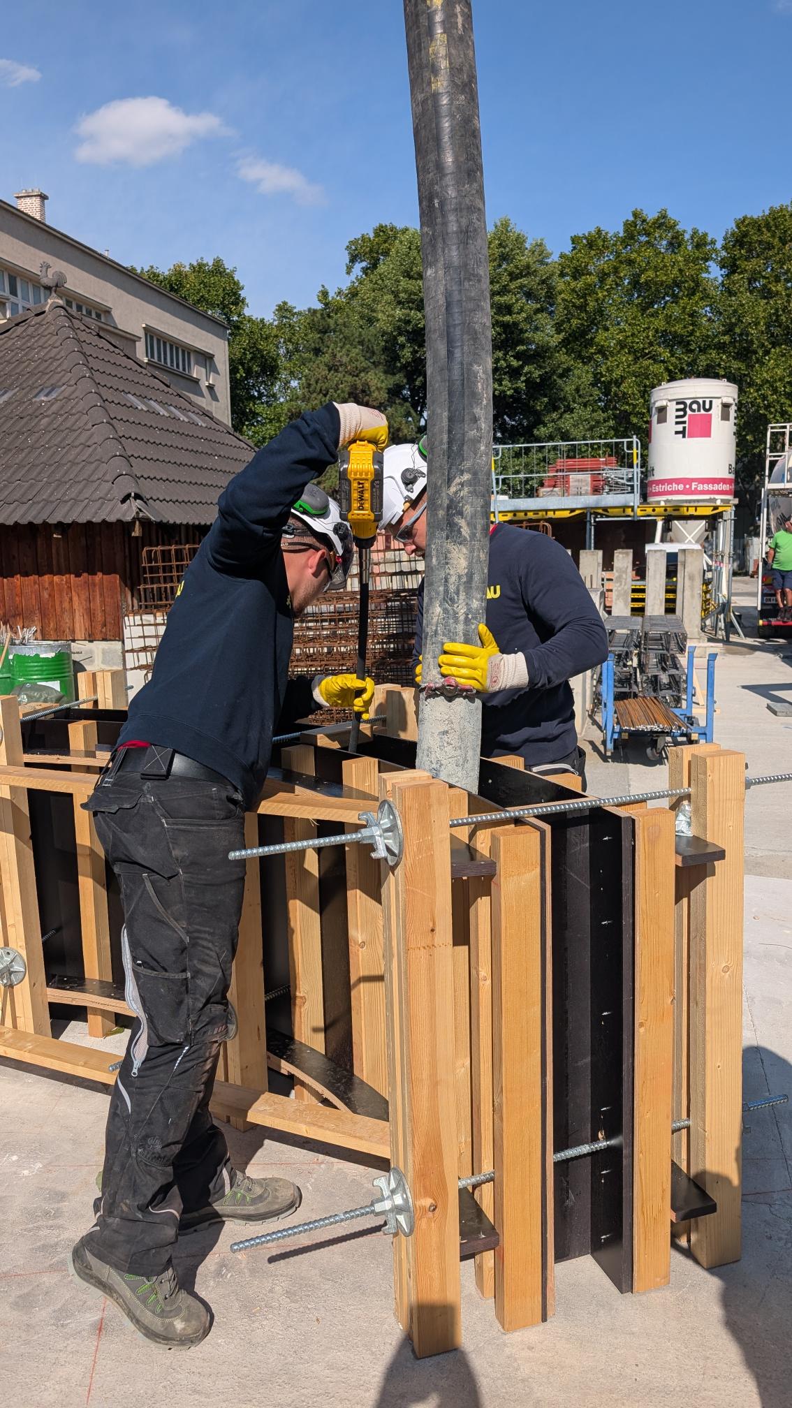 Arbeiten mit Wopfinger Öko-Pumpbeton
